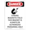 Signmission OSHA Danger Sign, Strong Magnetic Field, 24in X 18in Decal, 18" W, 24" L, Portrait OS-DS-D-1824-V-1701 - alternate 1